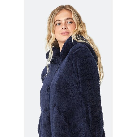 OncePiece Jumpsuit in Navy Flannel Fleece - Picture 5 of 15